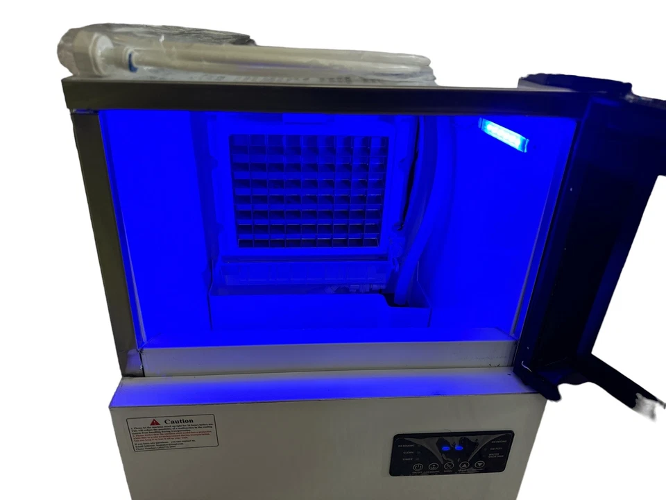 Máquina para hacer hielo comercial TAZPI con almacenamiento de 35 lb hace 160 lb en 24H KM63 (OB) Foto 3 de 4