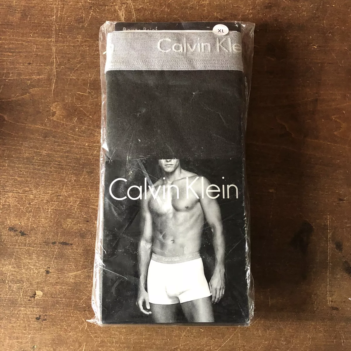 Vintage 1999 Calvin Klein Boxer Brief Black w/Gray Band Size XL