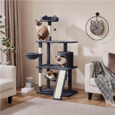 63.5inch Cat Tree Tower Cat Scratching Posts with Fur Ball for Indoor Cats Play