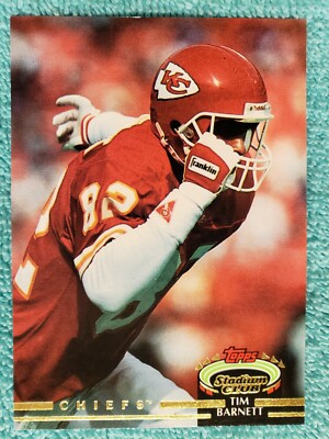 1992 TOPPS STADIUM CLUB TIM BARNETT #207 KANSAS CITY CHIEFS 