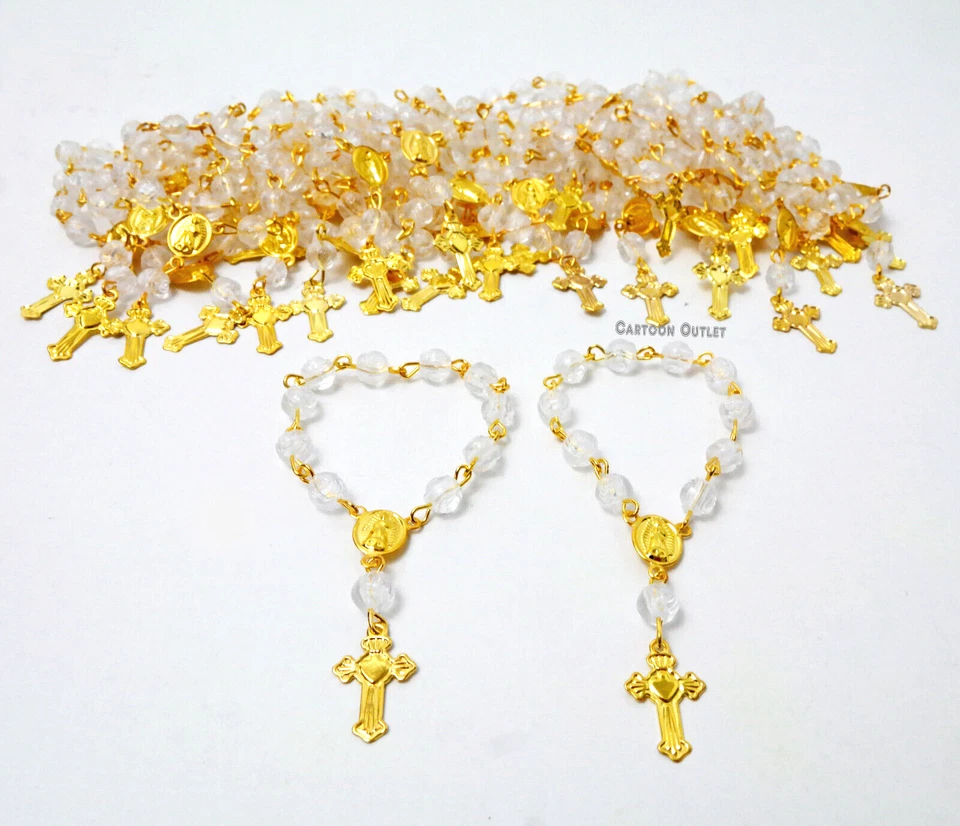 24 Bautizo Mini Rosario Favores Comunión Rosario Boda Recuerdos Bautizo Boda Foto 4 de 4