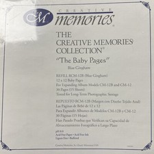Creative Memories 12 x 12 The Baby Pages Blue Gingham Refill RCM-12B Sealed