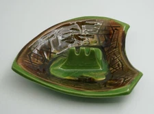 Vintage 1960's California Pottery Retro Ashtray 7" 
