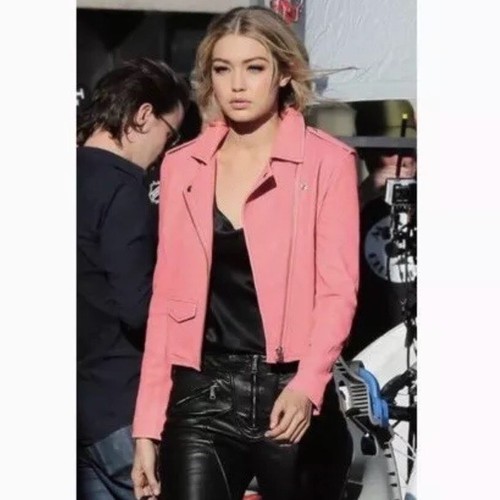 NEW IRO Ashville Leather Jacket | coral 