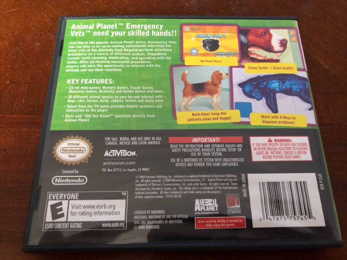 Animal Emergency Vets DS Game
