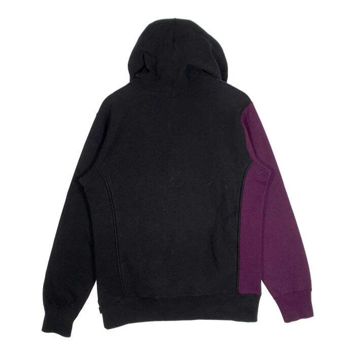 Felpa con cappuccio Supreme 12AW split pullover felpa con cappuccio viola nero usata