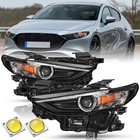 For 2019-2021 Mazda 3 LED Clear Black OE Style W/O AFS Headlight 19-21