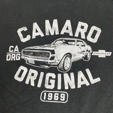 1969 Camaro T-Shirt Men’s M Black GM Chevrolet Licensed Muscle Car Graphic Tee