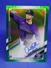 2021 Topps Chrome Green Prizm #RA-AGO ASHTON GOUDEAU RC Auto Rockies **42/99**