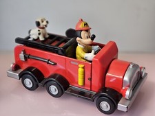 Vintage Mickey's Fire Dept Engine 71 Mickey Mouse Fire Truck Pull Back Toy