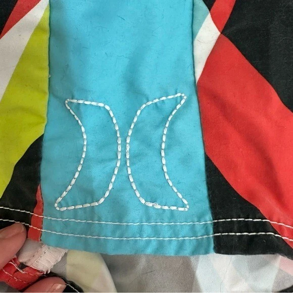 Hurley Womens Multicolored Geometric Board Shorts Size 9 - Изображение 4 из 4