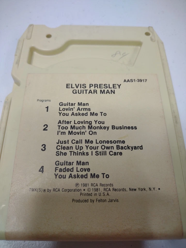 Elvis Presley Guitar Man 8 Track RCA  AAS1-3917 Rock n Roll - Image 2 of 4