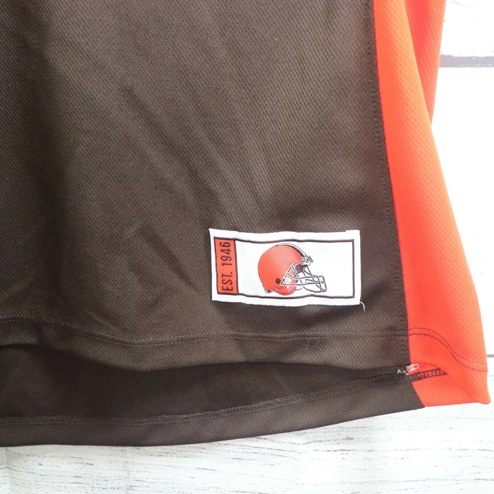 Majestic Mujer Talla XXL Camisa Manziel NFL Cleveland Browns Camiseta Moda Top Foto 2 de 4