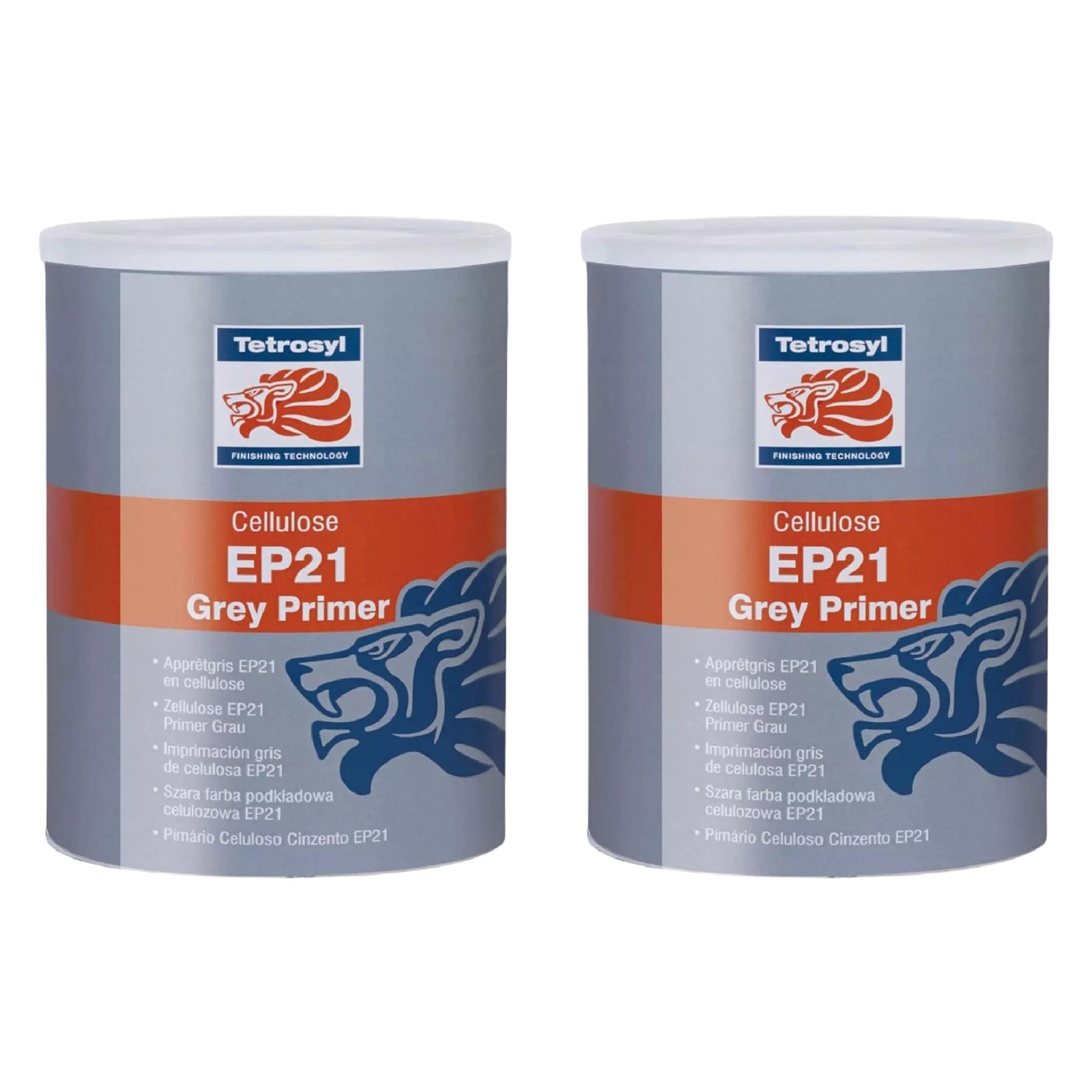 Tetrosyl Cellulose EP21 Grey Primer Fast Drying Paint Refinish Topcoat 5L x2