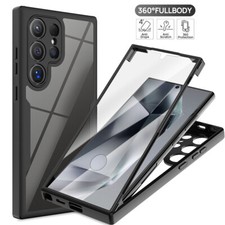 For Samsung Galaxy A55 A54 S23 FE Shockproof Built-in Screen Clear Back Case