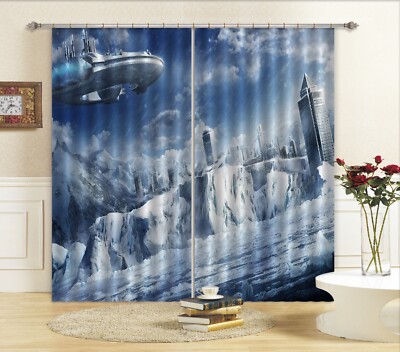 3D Mountain Cloud ZHUA3185 Photo Curtain Window Blockout Fabric Amy 2023
