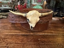 Massive 6? X  2.5? American Bronze Longhorn Belt Buckle ?? 1.5?-41-42????