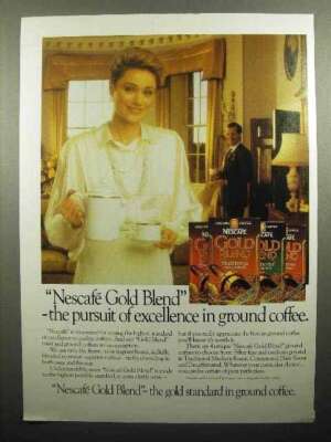 1985 Nescafe Gold Blend Coffee Ad - Pursuit Excellence