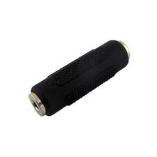 Audio Connector Adapter 3.5mm 1/8" Female to 3.5mm Female Stereo Coupler Black