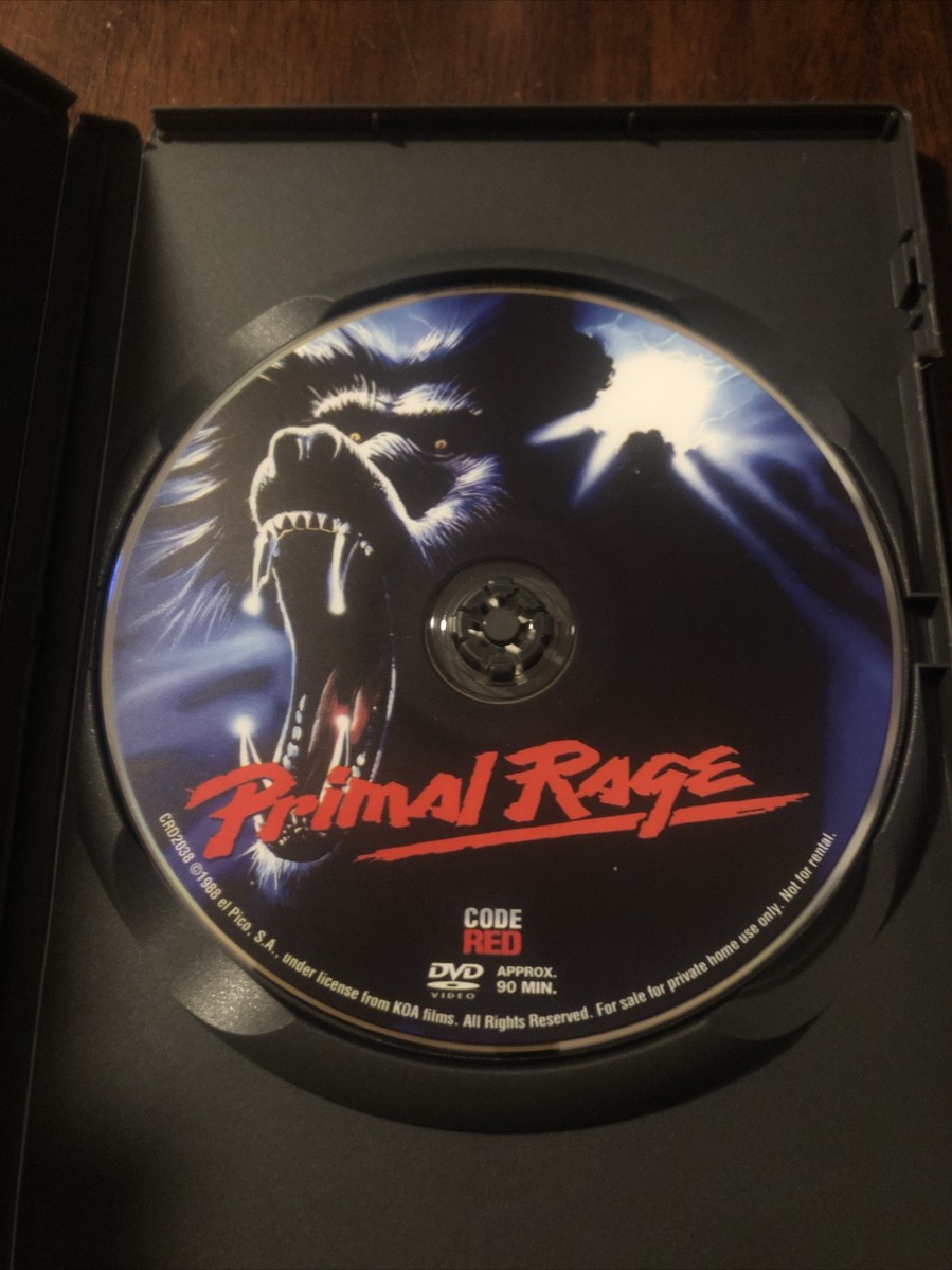 Primal Rage DVD Code Red Rare OOP Horror Simonetti Rambaldi