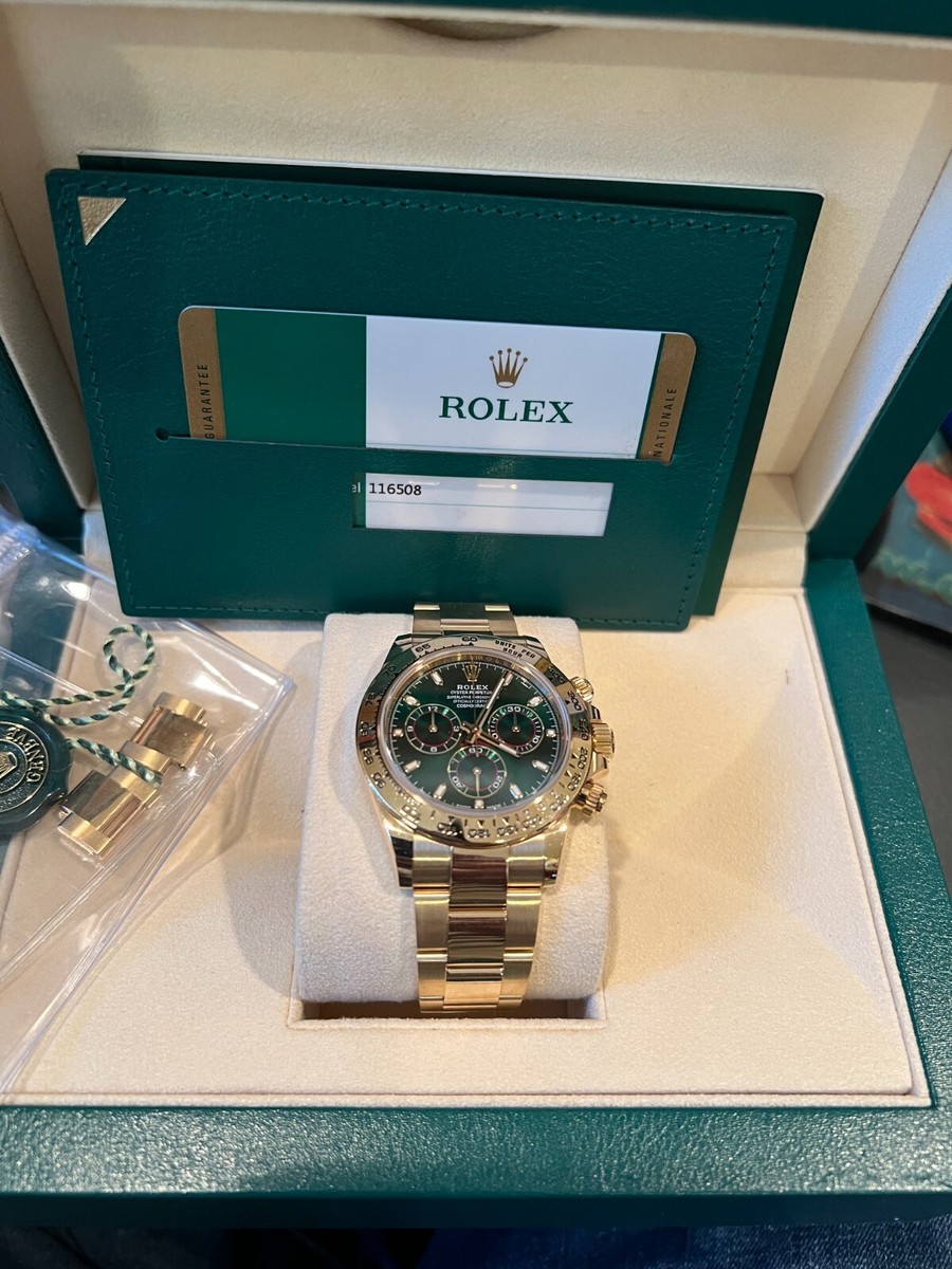 ロレックス　腕時計ケース Rolex Daytona 116508 Green Dial Mens Watch Box Papers – Phigora