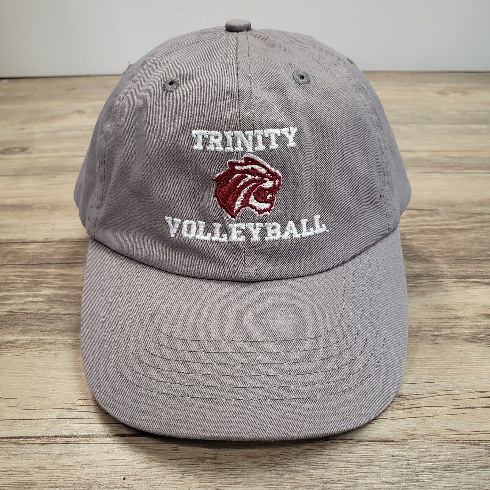 Trinity Tigers Volleyball Hat Cap Strap Back Gray… - image 1