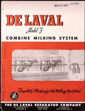 1957 DeLaval Model F Combine Milking System D...