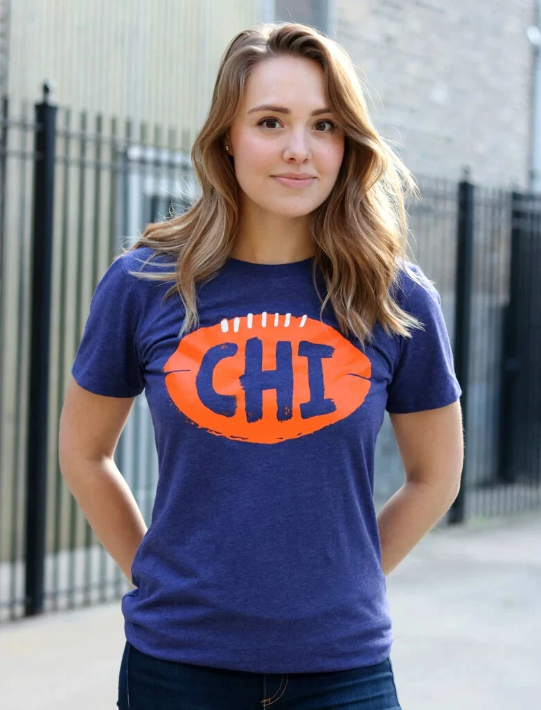 NWT CHI Chicago Bears T-shirt Chi-Town Windy City Girl Ladies - size M