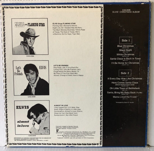 Elvis Presley ELVIS CHRISTMAS ALBUM 1975 Pickwick VG+/VG+ - Imagen 5 de 5