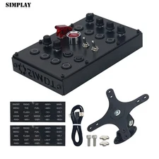 SIMDT Button Box SIM Racing Control Box Racing Simulator with Carbon Fiber Panel