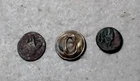 Three Civil War Relic poker chip buttons flattened, one Confederate Cavalry