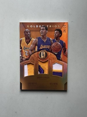 2015 Gold Standard Golden Trios Jersey Kobe Bryant Clarkson Young 24/25 Number