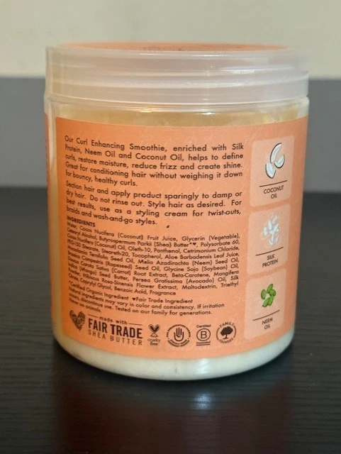 Batido potenciador de rizos de coco e hibisco SheaMoisture 20 OZ sellado sin caja Foto 3 de 3