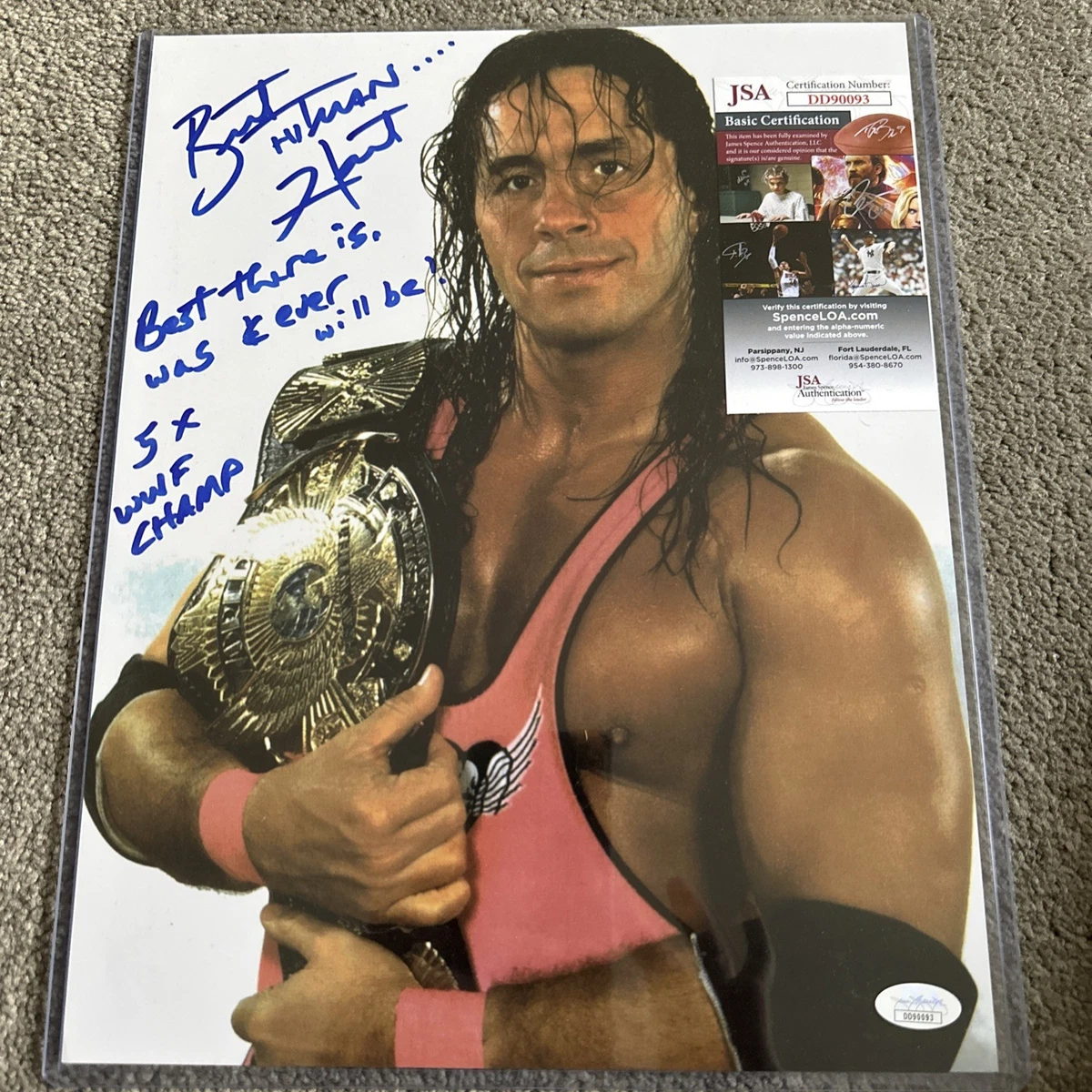 Bret Hart Wrestling Original Autographed Items for sale | eBay