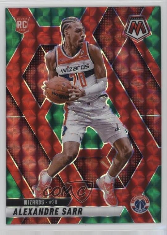 2024-25 Panini Mosaic Rookies Choice Red & Green Prizm Alexandre Sarr #216 w1s
