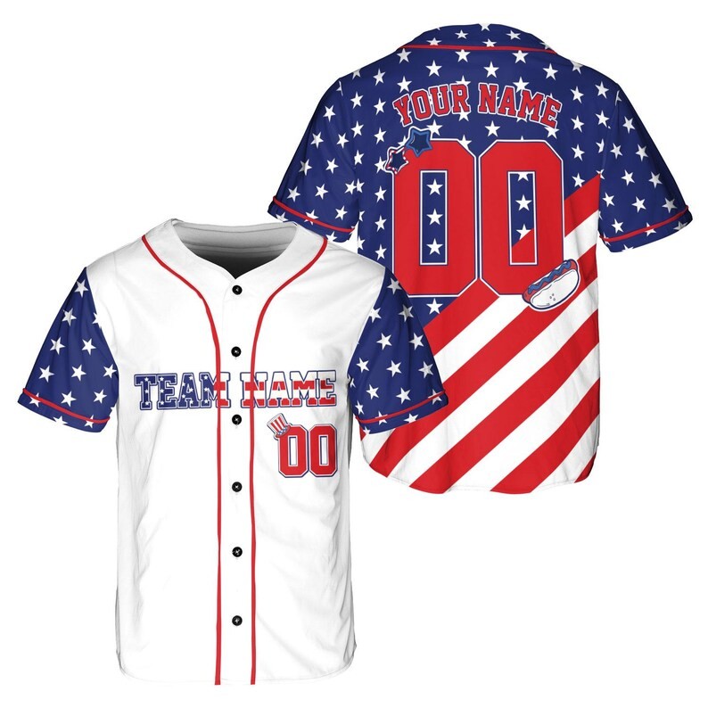 Custom USA Baseball Jersey Personalized Name Number Team Fan Gift