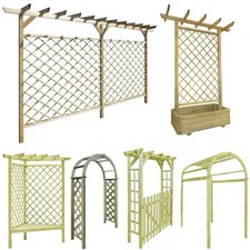 Rosenbogen Rankhilfe Torbogen Rosenspalier Spalier Rankgitter Kletterhilfe Holz