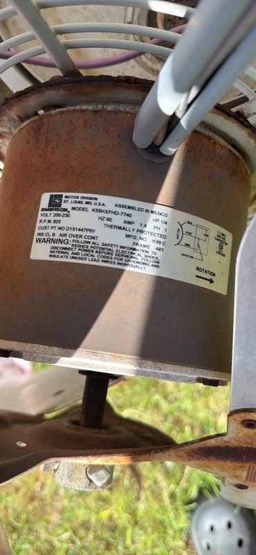 EMERSON K55HXFHD-7740 Condenser Motor D151447P01 1/4HP 230V Works Fine
