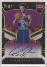 2018-19 Panini Select Rookie Jersey Purple Prizm 22/49 Jerome Robinson Auto 0b0