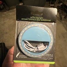 Selfie Portable LED Ring Fill Light Camera for Cell Phone USB Rechargeable PINK