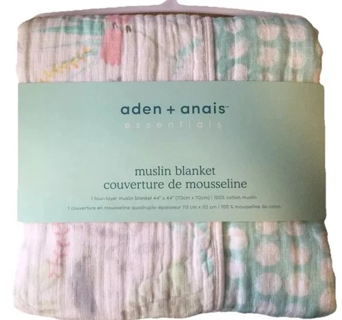 Aden + Anais 100% Cotton Muslin Baby Newborn Blanket Tropicalia Range BNWT