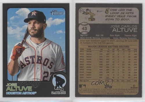 2022 Topps Heritage Black Border /50 Jose Altuve #43