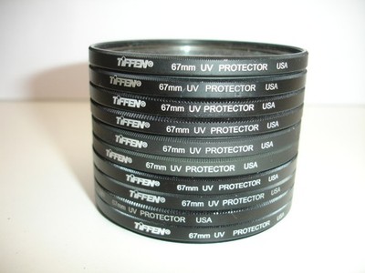 TIFFEN 67mm UV Protector Haze filter, Lot of 10,  AS IS (ten filters total)
