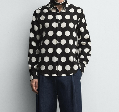 polka dot clubラビット/ black M お着替えセット Zara x Harry Lambert x Disney Polka Dot Shirt Black White Size S