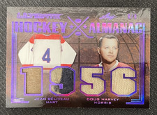 2019-20 LEAF ULTIMATE JEAN BELIVEAU/DOUG HARVEY HOCKEY ALMANAC PATCH #ed 8/9