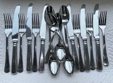 Housley International Stainless Steel Cutlery Set For Six Vintage In Great Cond