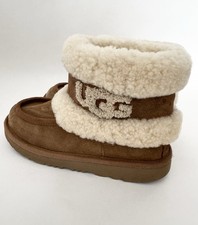 UGG Kids Chestnut Ultra Mini Fluff Sheepskin Boots 1143701K -Size 3