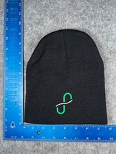 Yupoong Beanie Toque Adult One Size Black Knit 100 Turbo Acrylic Embroidered