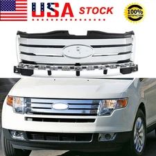 Fit For 2007-2010 Ford Edge SE SEL Sport Front Upper Bumper Chrome Grill Grille