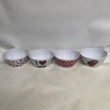 Set Of 4 Eric Carle Melamine Cereal Bowls The Very Hungry Caterpillar 5 3/4  